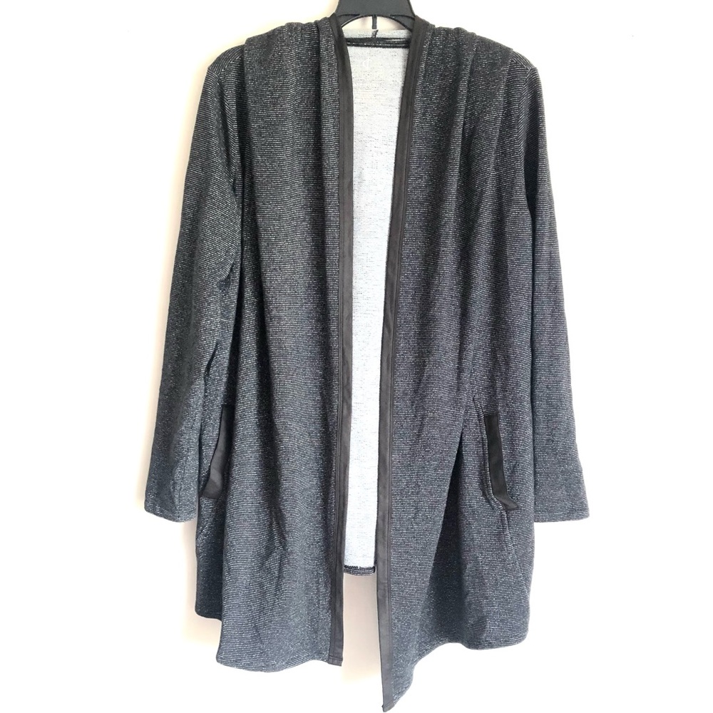 Juicy Couture Hooded Open Front Lightweight Cardigan